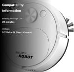 Robot Vacuum and Mop, Vacuum Robot mop Advanced Obstacle Avoidance, Robotic Vacuum Cleaner Aspiradora Robot Slim Robotic Vacuum CleanerDesign, Ideal for Pet Hair, Hard Floor - White