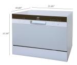 SPT Compact Energy Star Countertop Dishwasher, Silver