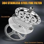 Chiallco Mini French Press Coffee Maker, Heat Resistant Thickened Borosilicate Classic Glass Stainless Steel Coffee Press, 12OZ Heat Cold Brew Coffee Pot Tea Press for Kitchen Travel Camping，Black