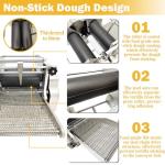 TECHTONGDA Commercial Tortilla Maker Electric Machine Tortilla Press Tacos Maker 5.9" Automatic Mexican Tortilla Maker Chapatti Tortilla Machine 0.06-0.2" Thickness Adjustable