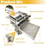 TECHTONGDA Commercial Tortilla Maker Electric Machine Tortilla Press Tacos Maker 5.9" Automatic Mexican Tortilla Maker Chapatti Tortilla Machine 0.06-0.2" Thickness Adjustable