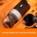 Artkoff Electric Coffee Bean Grinder, Burr Coffee Grinder Adjustable Coarseness Settings, Black