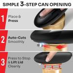 MÜELLERHOME SmoothEdge Auto Electric Can Opener – Battery‑Operated One‑Touch w Magnet Lid Lifter – Portable Hands‑Free Automatic Can Openers for Seniors & Arthritis, Smooth‑Edge Cut Technology, Black