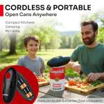 MÜELLERHOME SmoothEdge Auto Electric Can Opener – Battery‑Operated One‑Touch w Magnet Lid Lifter – Portable Hands‑Free Automatic Can Openers for Seniors & Arthritis, Smooth‑Edge Cut Technology, Black