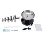 Subiudzzh 5 Tiers Commercial Chocolate Fountain, 230W Stainless Steel Hot Fondue Fountain Machine Fondue Chocolate with Cleaning Brush 7 Lbs Capacity for Celebrations, Big Parties