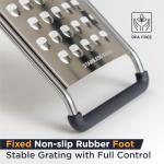 Deiss PRO Coarse Grater & Hand Held Cheese Grater - Sharp Stainless Steel Blades, Non-Slip Handle, Small Cheese Grater for Kitchen, Shredder, Dishwasher Safe