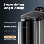 Vibofrost Nugget Ice Maker Countertop – Premium Stainless Steel, Chewable Sonic Ice, 2000+ Ice Pellets Daily, Ready in 6-10 Minutes, Self-Cleaning & Innovative Anti-Scale System (Black)