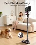 Cordless Vacuum Cleaner, Self-Standing 40Kpa 45Mins Vacuum Cleaners for Home, 8-in-1 Lightweight Stick Vacuum with Anti-tangle Wireless Vacuum for Carpet, Tile, Pet Hair, Hardwood Floors, Black