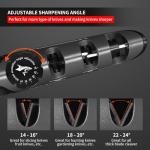 MAD SHARK Knife Sharpener, 6 Adjustable Sharpening Angle, Coarse & Fine Knife Sharpener Tool, Handheld Manual Knives Sharpener for Precision Kitchen Knives, Pocket, Scissors, Black