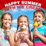 EZATO Ice Cream Maker Attachment for KitchenAid, Fits KitchenAid 4.5/5QT & 6QT Mixers, Frozen Ice Cream & Sorbet Gelato Maker, 2 Quart, White