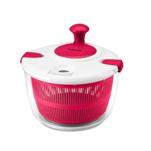 Cuisinart Large Salad Spinner- Wash, Spin & Dry Salad Greens, Fruits & Vegetables, 5qt, CTG-00-SASR Red