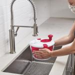 Cuisinart Large Salad Spinner- Wash, Spin & Dry Salad Greens, Fruits & Vegetables, 5qt, CTG-00-SASR Red