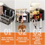 adoymiro 5 Pack Magnetic Spice Storage Rack Organizer for Refrigerator and Oven, Black Fridge Organizers and Storage, Paper towel holder, Punch and no-punch dual purpose (Black, 5p)