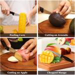 Jocqndia 2PCS Professional Stainless steel Paring Knives, Kitchen Knives for Peeling Vegetables and Fruits, Chef knife with Ergonomic Handle