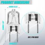 Light Bulb Fits for GE Samsung Kenmore Maytag Elite Over The Stove Range Microwave Oven,G8 120V 20W Replacement Night/Stove/Under Light Halogen Bulb,Replaces WB25X10019 WB36X10213(4 Pack)