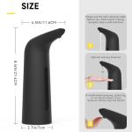 XZUO Automatic Touchless Soap Dispenser with 4 Adjustable Levels，400ml Battery Operated Liquid Hand Sanitizer Pump for Kitchen Sink, Bathroom Countertop-Infrared Sensor, Plastic, Waterproof Design