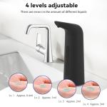 XZUO Automatic Touchless Soap Dispenser with 4 Adjustable Levels，400ml Battery Operated Liquid Hand Sanitizer Pump for Kitchen Sink, Bathroom Countertop-Infrared Sensor, Plastic, Waterproof Design