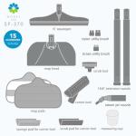 Steamfast SF-370 Canister Steam Cleaner with 15 Accessories