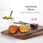 ChefAide 5 Pieces Silicone Spatula Set, Food Grade Rubber Spatula, Upgrade Strong Handle with Ergonomic Grip, Heat Resistant Up to 600°F for Nonstick Cookware, Cooking Dried Thyme