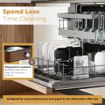 Annie & Mia Design Electric Egg Cooker, Stainless Steel 8 Egg Capacity egg boiler, 500W, Hard, Medium, Soft Boiled Egg Poacher, egg steamer, Multi-function, Knob Auto Shut-Off Function (Gold)