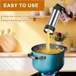 Churro Maker Machine, 3-in-1 Stainless Steel Churro Gun Kit, Cookies Press for Baking, Hollow Churro Maker Tool for Beginners DIY Cake Maker Decorating Baking, Easy to Install/Use