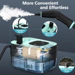 Steam Cleaner, Portable Steamer for Cleaning with 15pcs Accessories, 6-Level Adjustable, 15s Heat-Up, Handheld Steam Cleaner for Home for Tile, Grease, Dirt, Grout, Car Detailing, Green