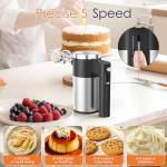 600W Handheld Mixer, 5-Speed Electric Hand Mixer for Baking & Cooking, CX-6641-Black