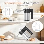 600W Handheld Mixer, 5-Speed Electric Hand Mixer for Baking & Cooking, CX-6641-Black