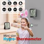 AyayaBoss 3 Pack Room Thermometer Indoor Hygrometer for Home, Digital Sensor Mini Humidity Gauge Meter, Temperature Humidity Monitor for Bedroom, Pet, Plant - Battery Included