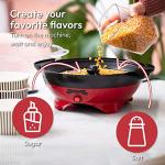 Gadgy Popcorn Machine – 800W Electric Hot Oil Popcorn Maker with Non-Stick Plate, Lid & Stirrer – Large 24-Cup Popper for Home, Parties, Movie Night – Butter, Sugar & Spice Compatible (Red)