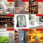 AyayaBoss 3 Pack Room Thermometer Indoor Hygrometer for Home, Digital Sensor Mini Humidity Gauge Meter, Temperature Humidity Monitor for Bedroom, Pet, Plant - Battery Included