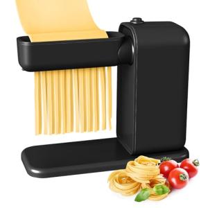 GEFT Electric Pasta Maker, 3-in-1 Pasta Maker Machine Includes Pasta Roller Spaghetti Cutter & Fettuccine Cutter with Cleaning Brush, Noodle Maker for Home Use, Black