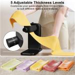 GEFT Electric Pasta Maker, 3-in-1 Pasta Maker Machine Includes Pasta Roller Spaghetti Cutter & Fettuccine Cutter with Cleaning Brush, Noodle Maker for Home Use, Black