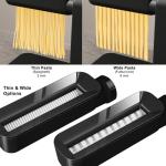 GEFT Electric Pasta Maker, 3-in-1 Pasta Maker Machine Includes Pasta Roller Spaghetti Cutter & Fettuccine Cutter with Cleaning Brush, Noodle Maker for Home Use, Black