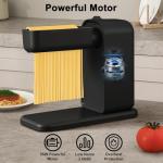 GEFT Electric Pasta Maker, 3-in-1 Pasta Maker Machine Includes Pasta Roller Spaghetti Cutter & Fettuccine Cutter with Cleaning Brush, Noodle Maker for Home Use, Black