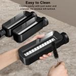 GEFT Electric Pasta Maker, 3-in-1 Pasta Maker Machine Includes Pasta Roller Spaghetti Cutter & Fettuccine Cutter with Cleaning Brush, Noodle Maker for Home Use, Black