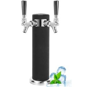 Beer Tower Cooler Insulator, Kegerator Tower Insulator Sleeve for 3” Double Tap Draft Beer Tower, Stretchy Neoprene Beer Tower Cooler Sleeve Beer Keg Tower Insulator Reduce Foam