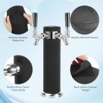 Beer Tower Cooler Insulator, Kegerator Tower Insulator Sleeve for 3” Double Tap Draft Beer Tower, Stretchy Neoprene Beer Tower Cooler Sleeve Beer Keg Tower Insulator Reduce Foam