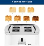 GE 2 Slice Toaster, Extra Wide Slots for Toasting Bagels, Breads, Waffles & More, 7 Adjustable Shade Settings, Removable Crumb Tray, Countertop Kitchen Essentials, 850 Watts, White