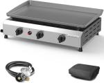 ADREAK 3 Burner BBQ Flat Top Grill, 25.6 Inch Stainless Steel Portable Detachable Gas Griddle, 30,000 BTU Propane Griddle for Camping