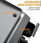 ADREAK 3 Burner BBQ Flat Top Grill, 25.6 Inch Stainless Steel Portable Detachable Gas Griddle, 30,000 BTU Propane Griddle for Camping