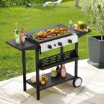 ADREAK 3 Burner BBQ Flat Top Grill, 25.6 Inch Stainless Steel Portable Detachable Gas Griddle, 30,000 BTU Propane Griddle for Camping