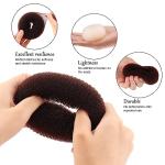 HOFASON Hair Bun Maker Donut 12 Pcs, Medium Sock Bun Doughnuts for Ballet Style Buns, Long Hair Accessories Bulk Ring Shaper for Women and Girls (Size M / 2.75 Inch, Brown)