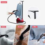 COSTWAY 2000W Multipurpose Steam Cleaner with 19 Accessories, Household Steamer with 1.5L Tank for Cleaning, Heavy Duty Rolling Cleaning Machine for Carpet, Floors, Windows and Cars, Red