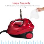 COSTWAY 2000W Multipurpose Steam Cleaner with 19 Accessories, Household Steamer with 1.5L Tank for Cleaning, Heavy Duty Rolling Cleaning Machine for Carpet, Floors, Windows and Cars, Red