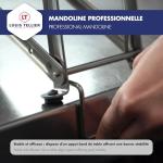 Bron Coucke Stainless Steel Bron Mandolin Slicer Without Pusher 215030 Gray, Without Hand Guard