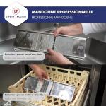 Bron Coucke Stainless Steel Bron Mandolin Slicer Without Pusher 215030 Gray, Without Hand Guard