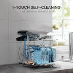 Kismile Countertop Ice Maker, 8 Cubes in 6 Mins, 26Lbs/Day Bullet Ice, Portable Ice Maker with 2 Sizes of Cubes, Self-Cleaning Ice Maker Machine with Basket & Scoop for Home/Kitchen/Office/Party