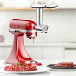 FGREEBLE Meat Grinder Attachment for KitchenAid Stand Mixer, Meat Grinder for KitchenAid Mixer With 4 Grinding Plates, 3 Sausage Stuffer Tubes and 2 Cutting Blades, Attachment for Kitchenaid Mixers