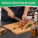 Hiware Bamboo Cutting Board for Kitchen, Heavy Duty Wood Cutting Board with Juice Groove, 100% Organic Bamboo, Pre Oiled, 15" x 10"